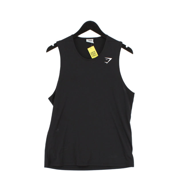 Gymshark Men's T-Shirt L Black 100% Polyester