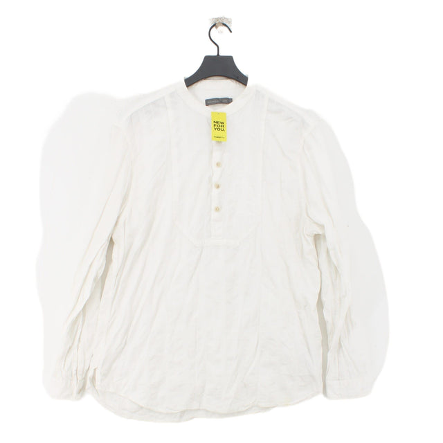 Rocha.John Rocha Women's Top L White 100% Cotton