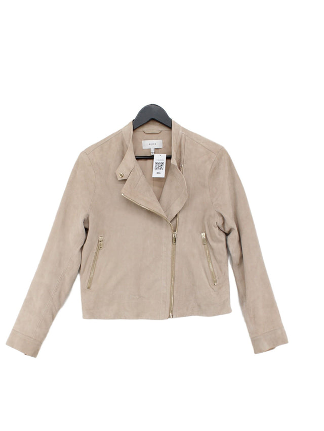Reiss Women's Jacket UK 10 Tan Leather with Polyester
