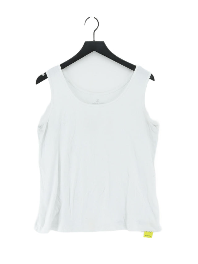 Lands End Women's T-Shirt M White 100% Cotton