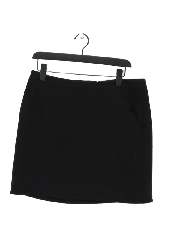 Banana Republic Women's Mini Skirt UK 12 Black Polyester with Rayon, Viscose