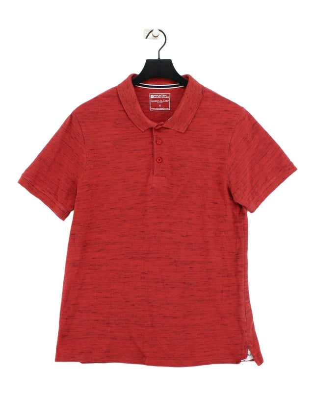 Mountain Warehouse Men's Polo M Red Cotton with Polyester