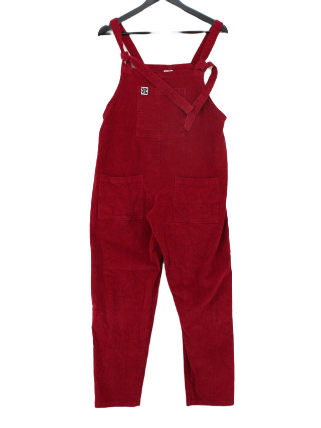 Lucy & Yak Women's Jumpsuit UK 12 Red Cotton with Elastane