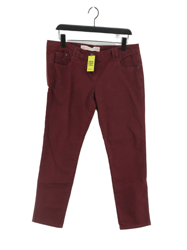 Next Women's Jeans UK 16 Red Cotton with Elastane