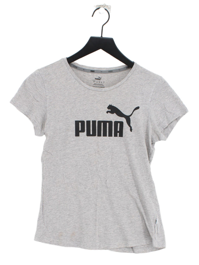 Puma Women's T-Shirt UK 10 Grey 100% Polyester