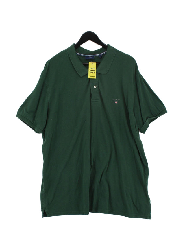 Gant Men's Polo XXXL Green 100% Cotton