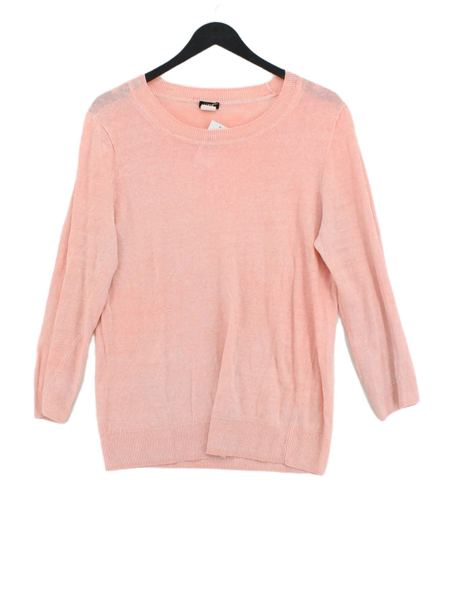 J. Crew Women's Jumper L Pink 100% Linen