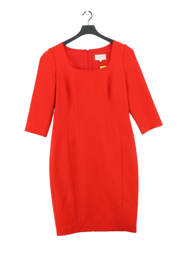 Damsel In A Dress Women's Midi Dress UK 14 Red Polyester with Elastane