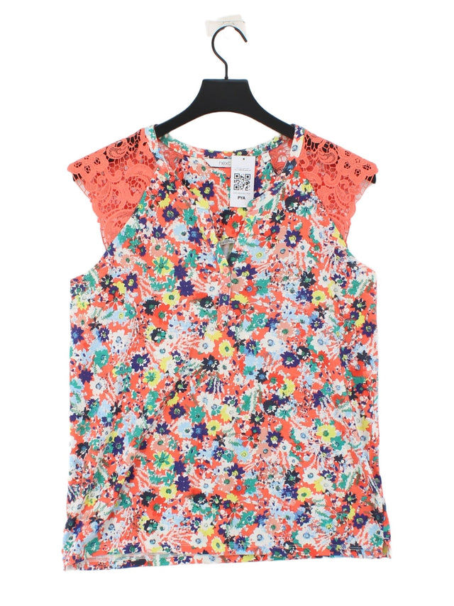 Next Women's Top UK 12 Multi Cotton with Lyocell Modal