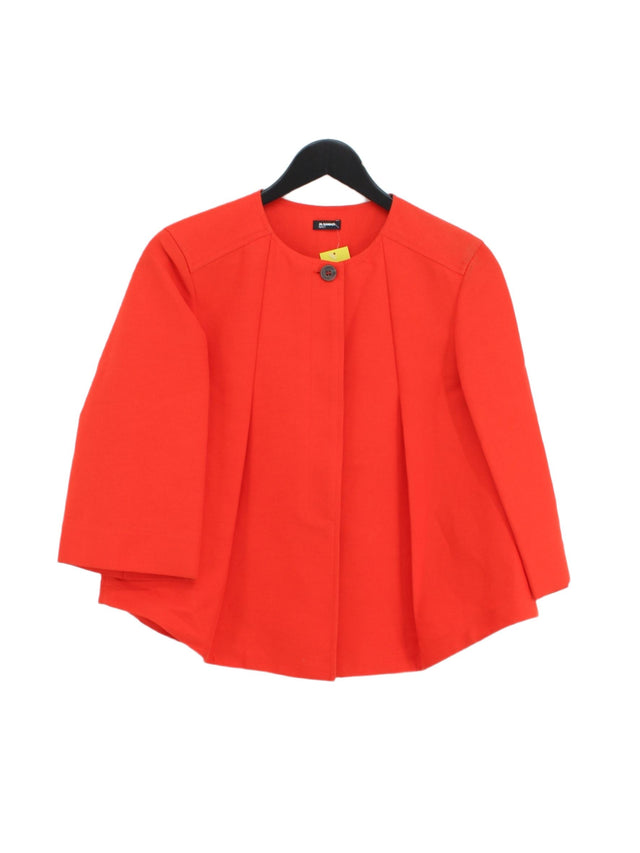 Jil Sander Women's Blazer UK 8 Orange 100% Cotton