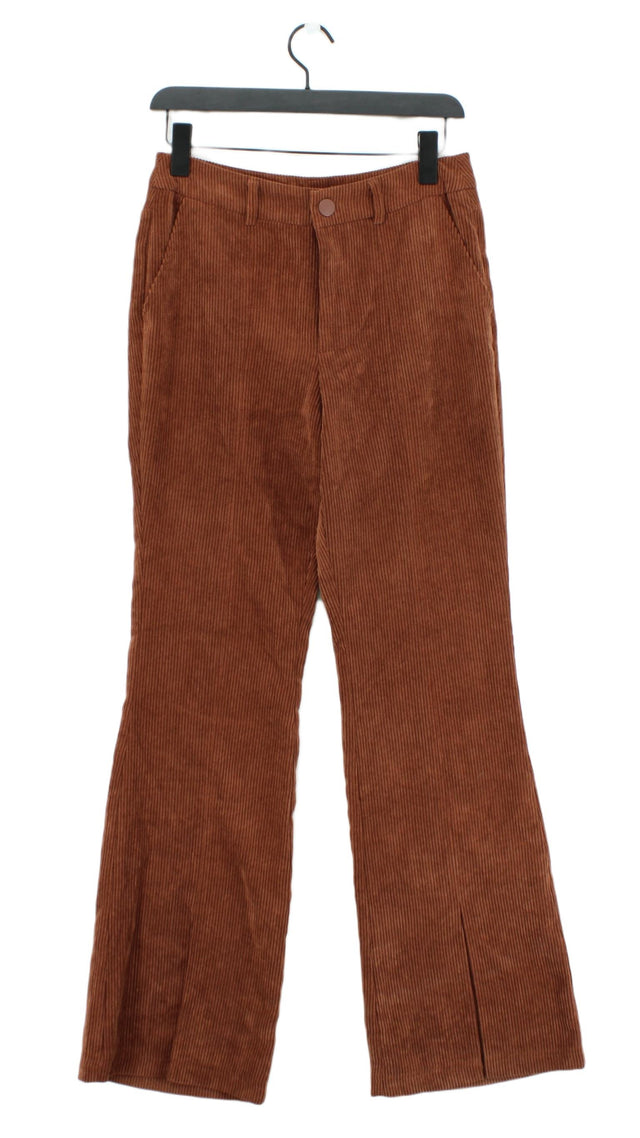 Stradivarius Women's Suit Trousers UK 10 Brown Cotton with Elastane