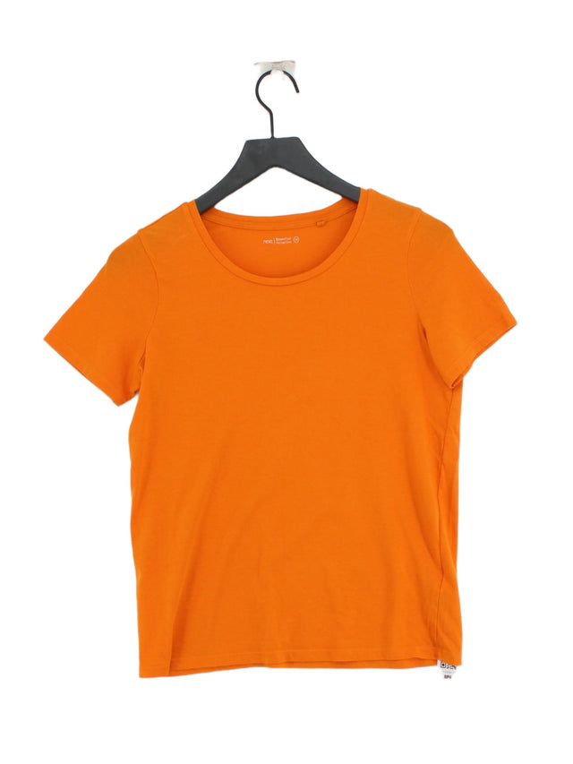 Next Women's T-Shirt UK 10 Orange 100% Cotton