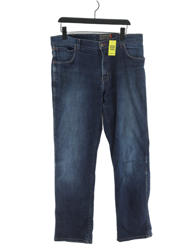 Wrangler Men's Jeans W 36 in Blue Cotton with Elastane