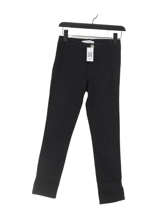 Mango Women's Jeans UK 8 Black Cotton with Elastane, Polyester