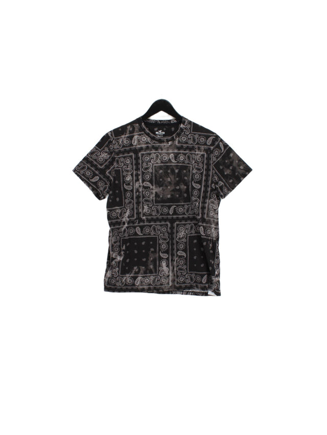Hollister Men's T-Shirt L Black 100% Cotton
