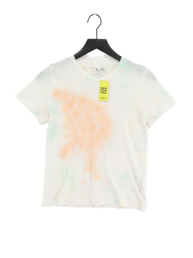 & Other Stories Women's T-Shirt UK 10 White 100% Cotton