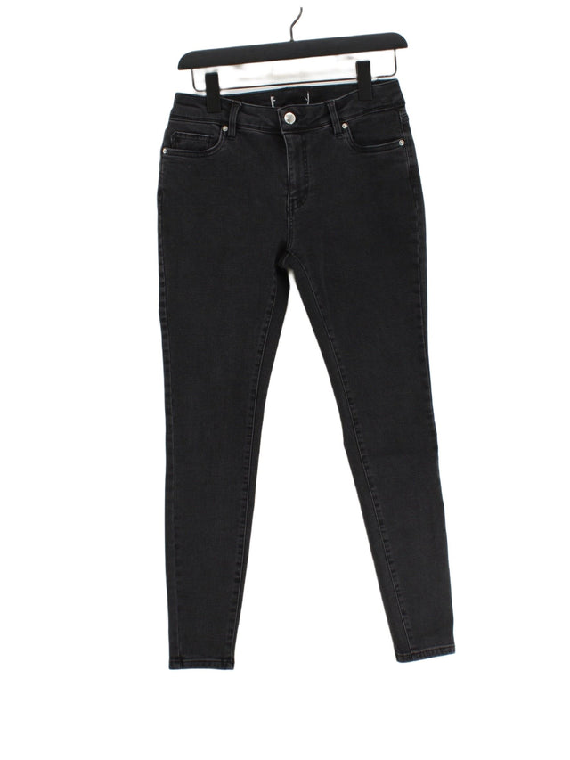 Next Women's Jeans UK 10 Black Cotton with Elastane, Polyester, Viscose