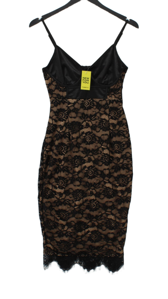 Quiz Women's Midi Dress UK 10 Black Polyamide with Elastane, Polyester