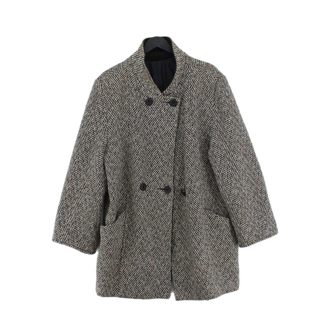 Debenhams Women's Jacket L Grey Wool with Acrylic, Nylon, Polyester