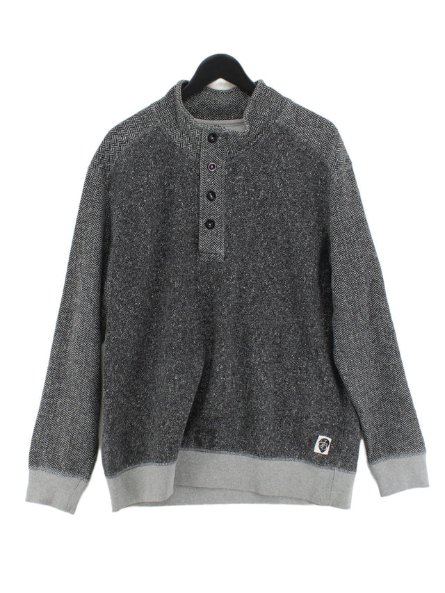 Joe Browns Men's Jumper L Grey Cotton with Polyester