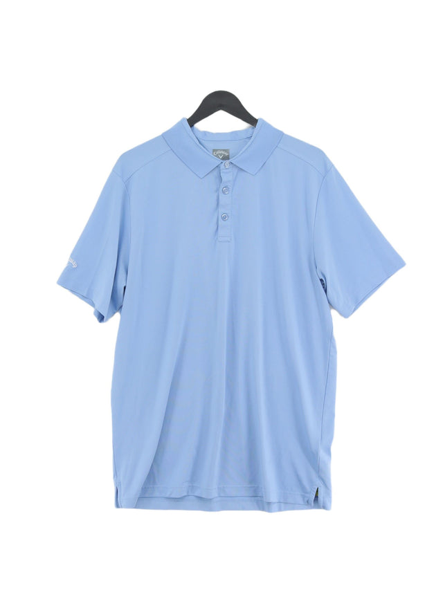 Callaway Men's Polo L Blue Polyester with Elastane