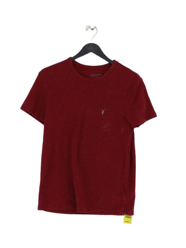 AllSaints Men's T-Shirt XS Red 100% Other