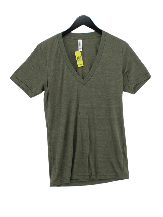 American Apparel Men's T-Shirt M Green Polyester with Cotton, Viscose