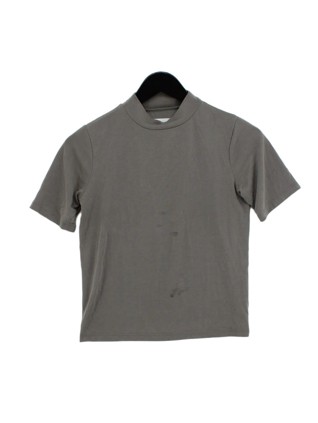 Oak + Fort Women's T-Shirt XS Grey Lyocell Modal with Polyester