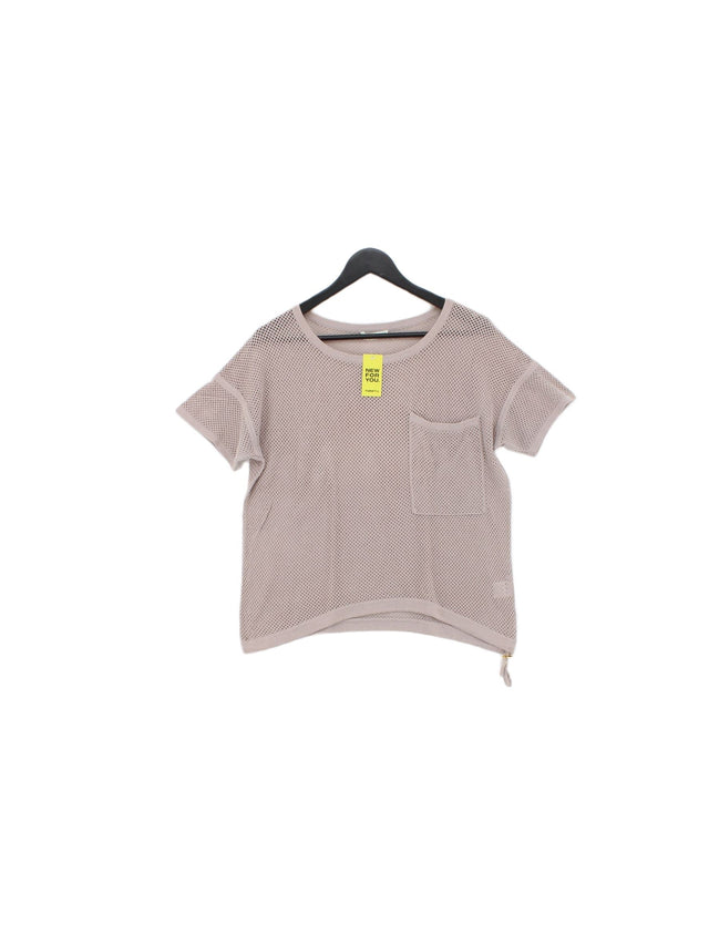 Whistles Women's T-Shirt M Brown 100% Cotton