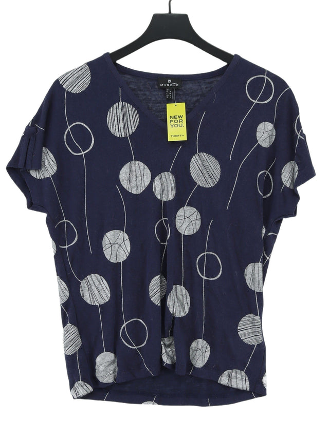 Marble Women's T-Shirt S Blue Viscose with Polyester