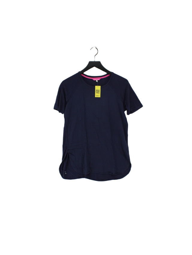 Joules Women's T-Shirt UK 10 Blue 100% Viscose