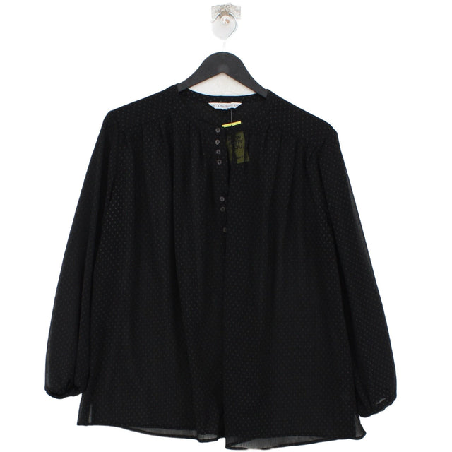 & Other Stories Women's Blouse UK 6 Black 100% Polyester