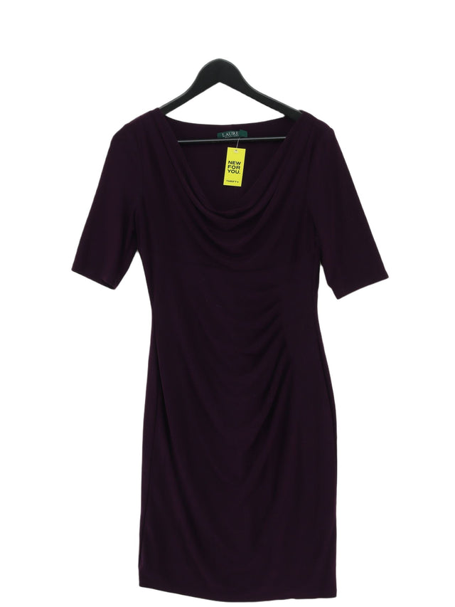 Ralph Lauren Women's Midi Dress UK 10 Purple Polyester with Elastane