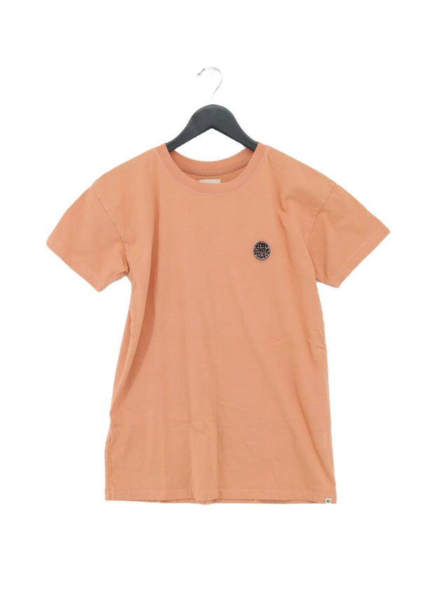 Rip Curl Men's T-Shirt XXS Orange 100% Cotton