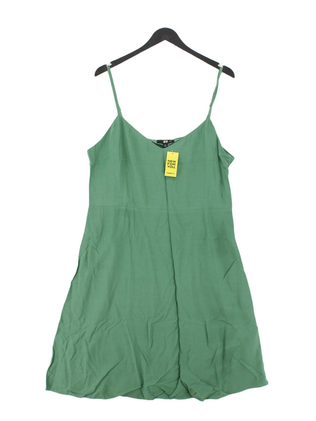 Unique Women's Midi Dress XL Green 100% Viscose