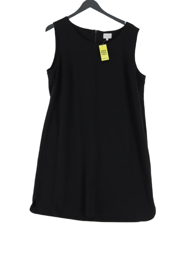 East Women's Midi Dress UK 16 Black Polyester with Elastane, Viscose