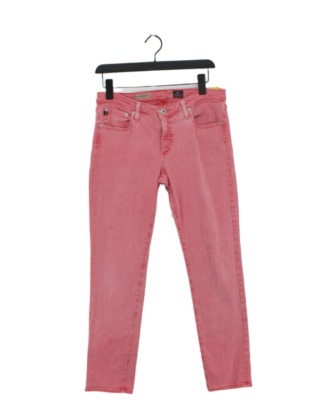 AG Adriano Goldschmied Women's Jeans W 30 in Red Cotton with Other
