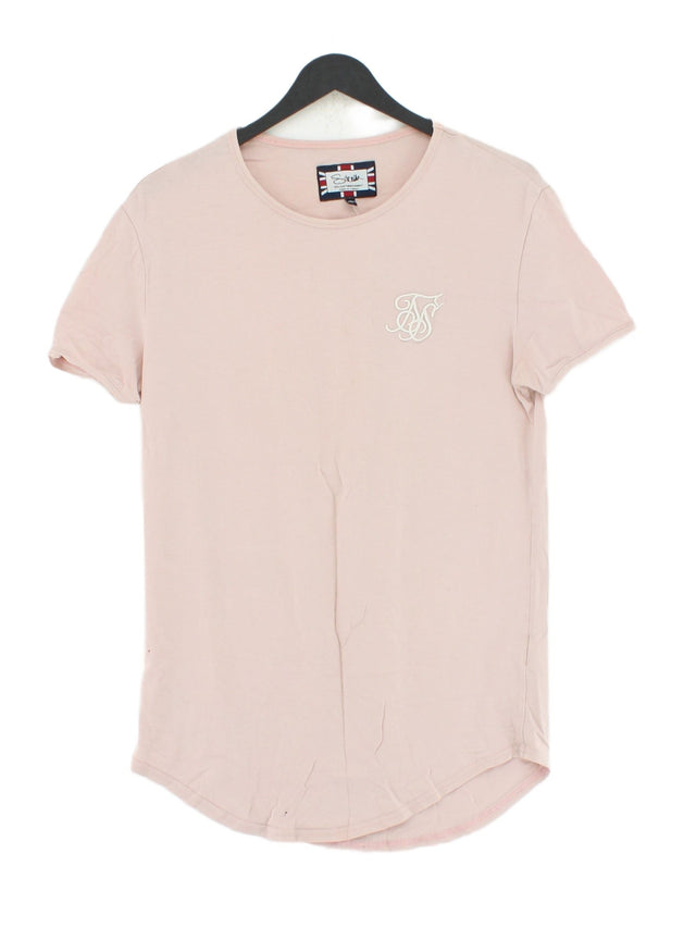 SikSilk Women's T-Shirt S Pink Cotton with Elastane