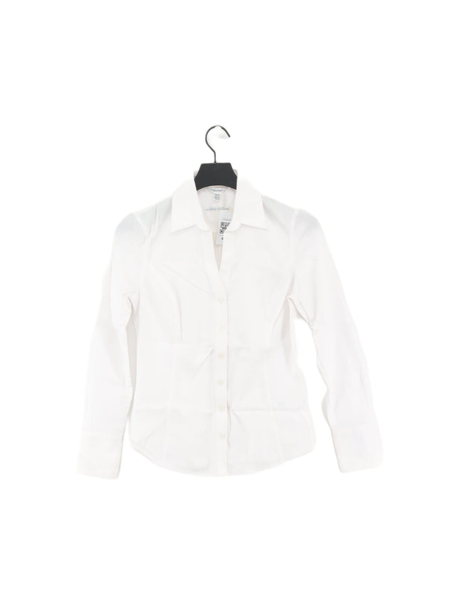 Calvin Klein Men's Shirt XS White Cotton with Spandex