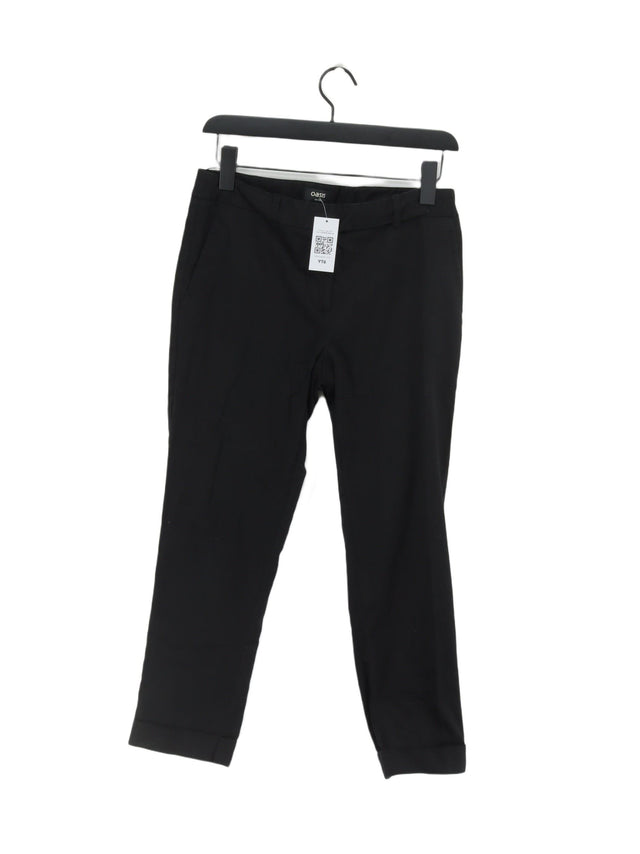 Oasis Women's Suit Trousers UK 10 Black Cotton with Elastane