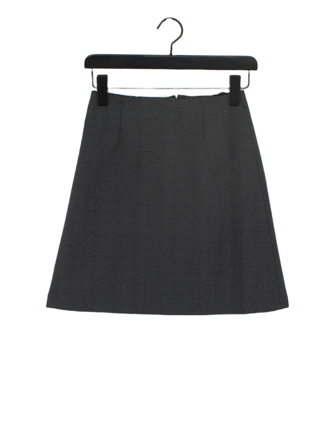 Topshop Women's Midi Skirt UK 6 Black 100% Polyester