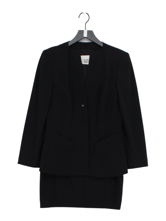 ESCADA Women's Two Piece Suit UK 10 Black Wool with Elastane