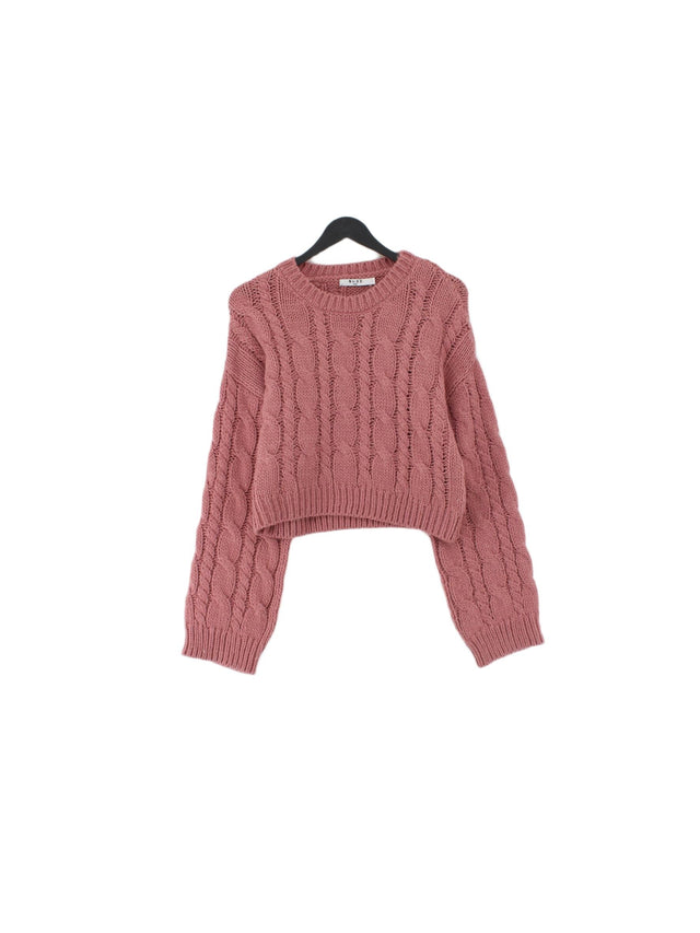 NA-KD Women's Jumper S Pink Acrylic with Polyamide, Wool