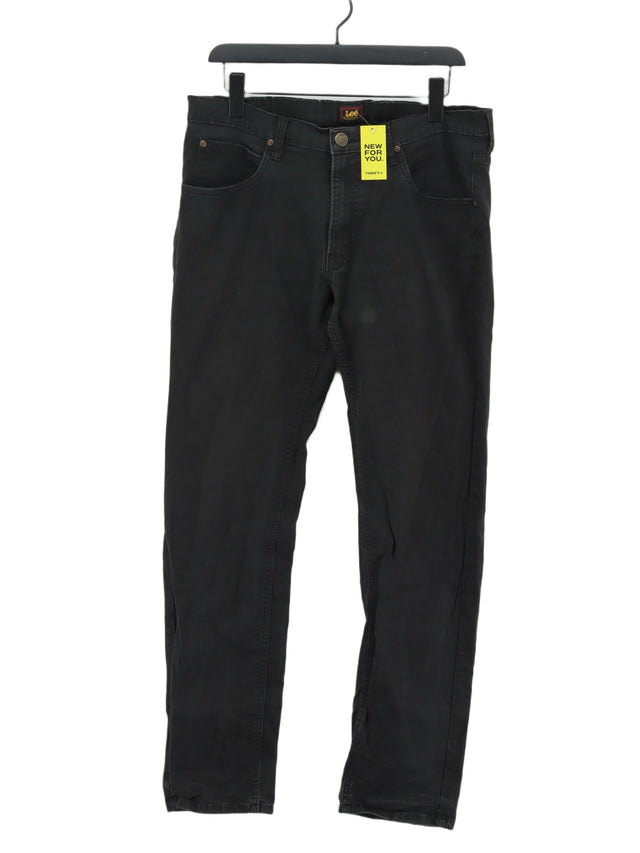 Lee Men's Jeans W 34 in Black Cotton with Elastane