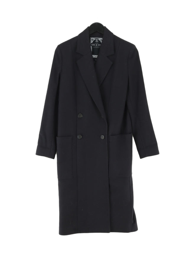 Cecilia Hammarborg Women's Coat S Blue Wool with Other, Polyester