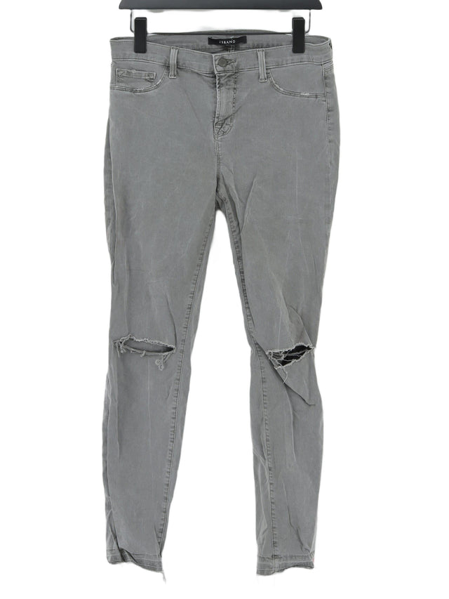 J Brand Women's Jeans W 32 in Grey Cotton with Elastane