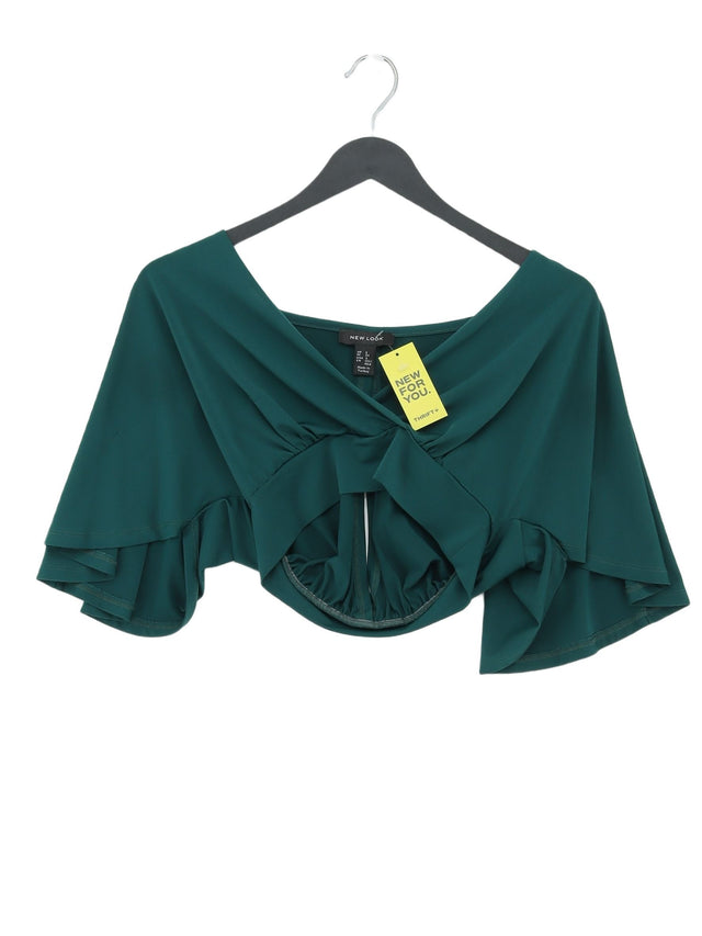 New Look Women's Top UK 6 Green Polyester with Elastane