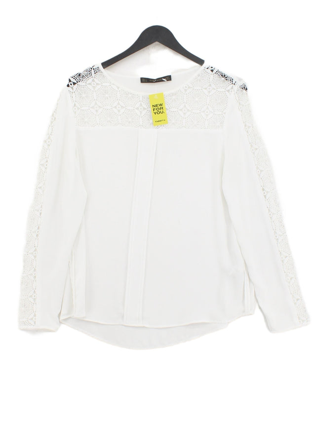Zara Women's Blouse L White 100% Polyester