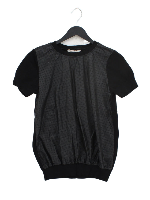 Zara Women's Top M Black Other with Nylon, Polyester, Viscose