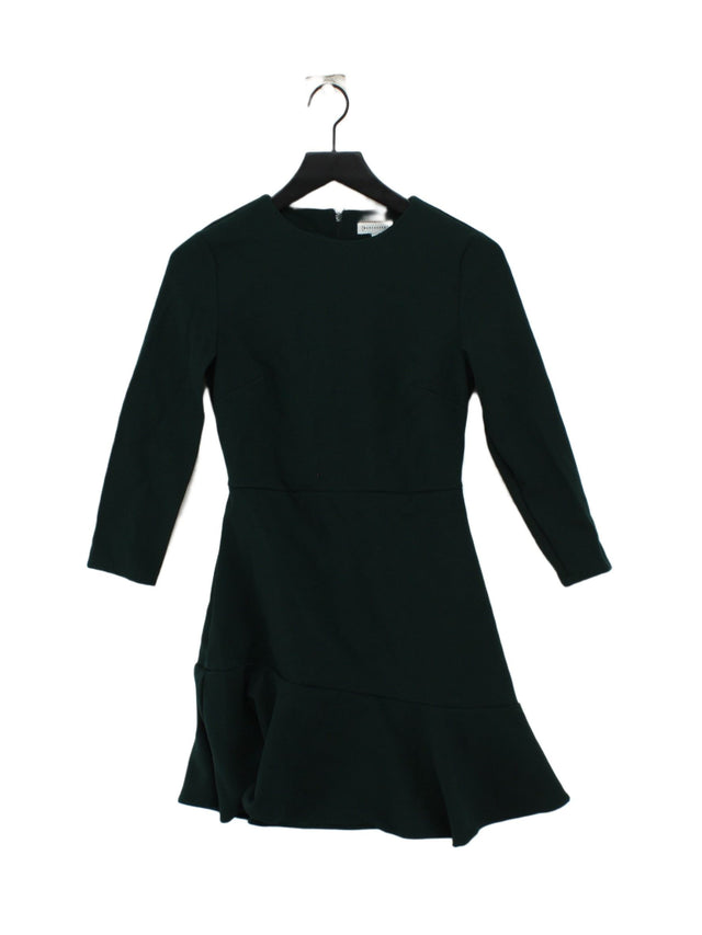 Warehouse Women's Midi Dress UK 10 Green 100% Polyester